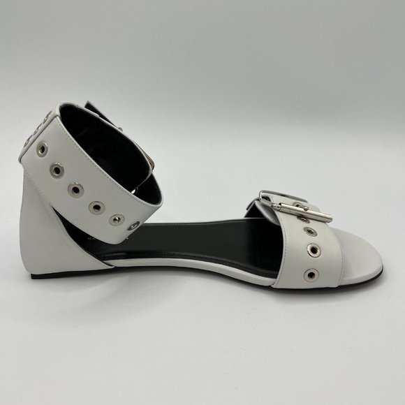 Balenciaga Sandal white leather, buckle, white ankle (left shoe only) - Picture 2 of 6